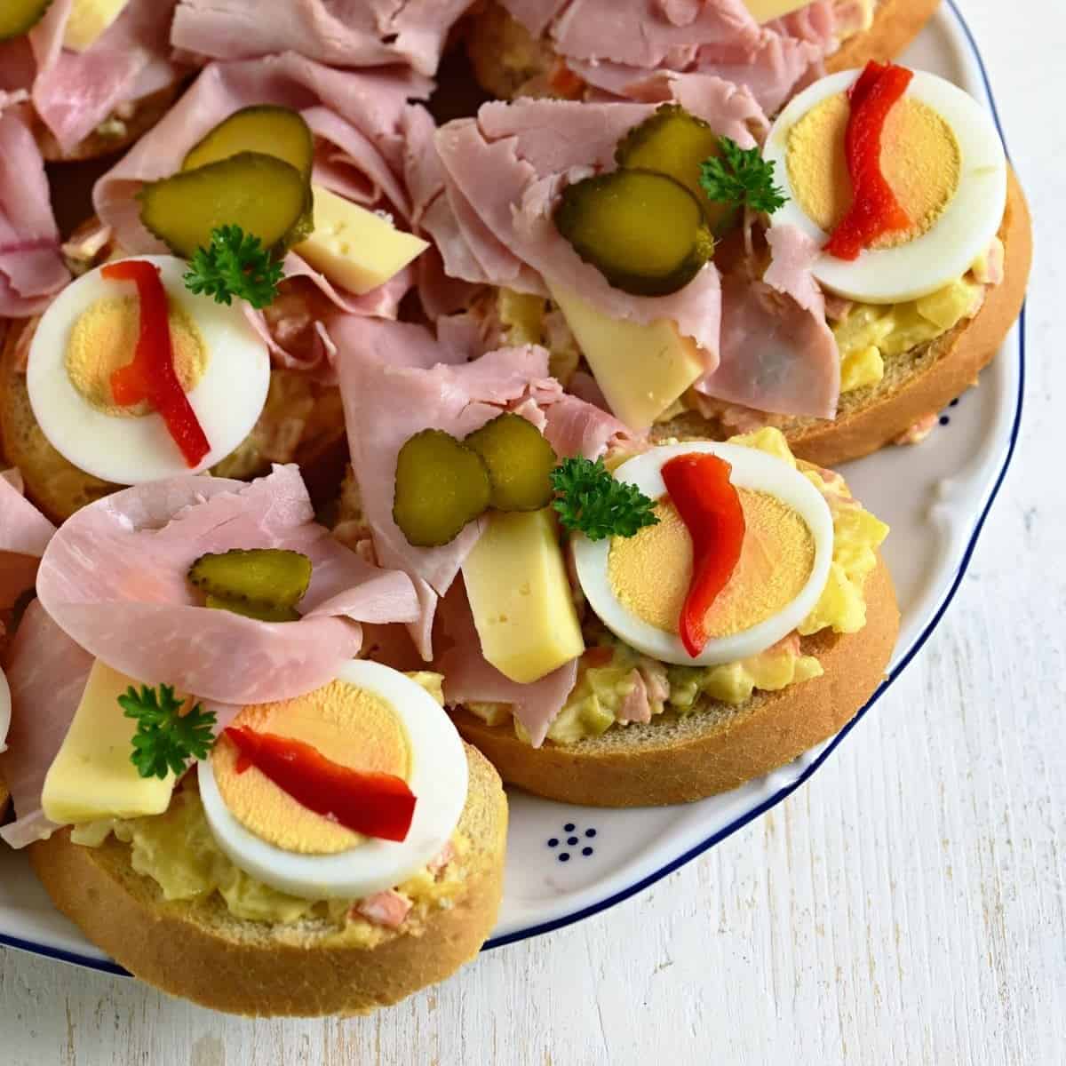 chlebíček open face sandwich