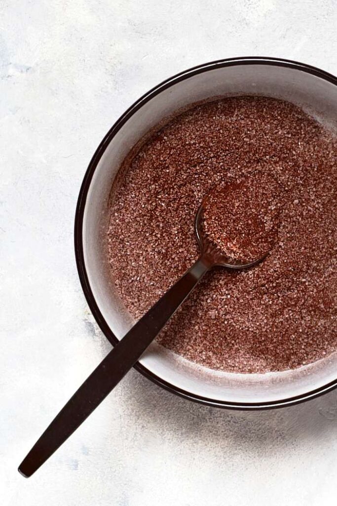 krupicová kaše topping cocoa powder sugar