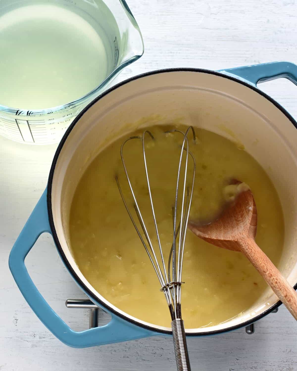 making roux soup
