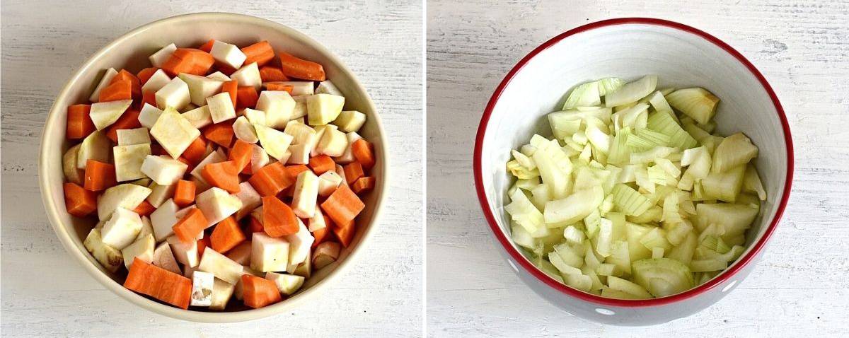 chopped vegetables