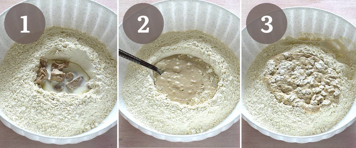 making czech moravské kolace, yeasted dough