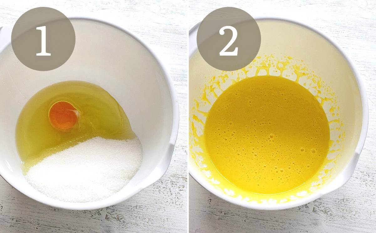 egg and sugar mixture