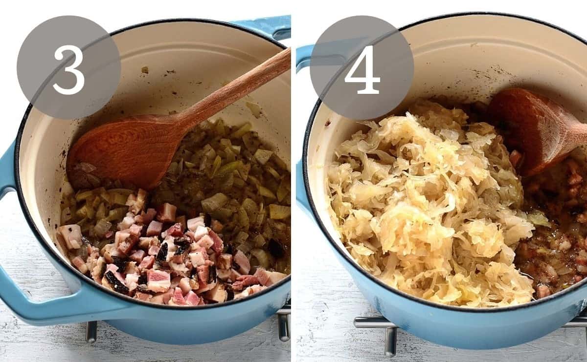 braised sauerkraut preparation