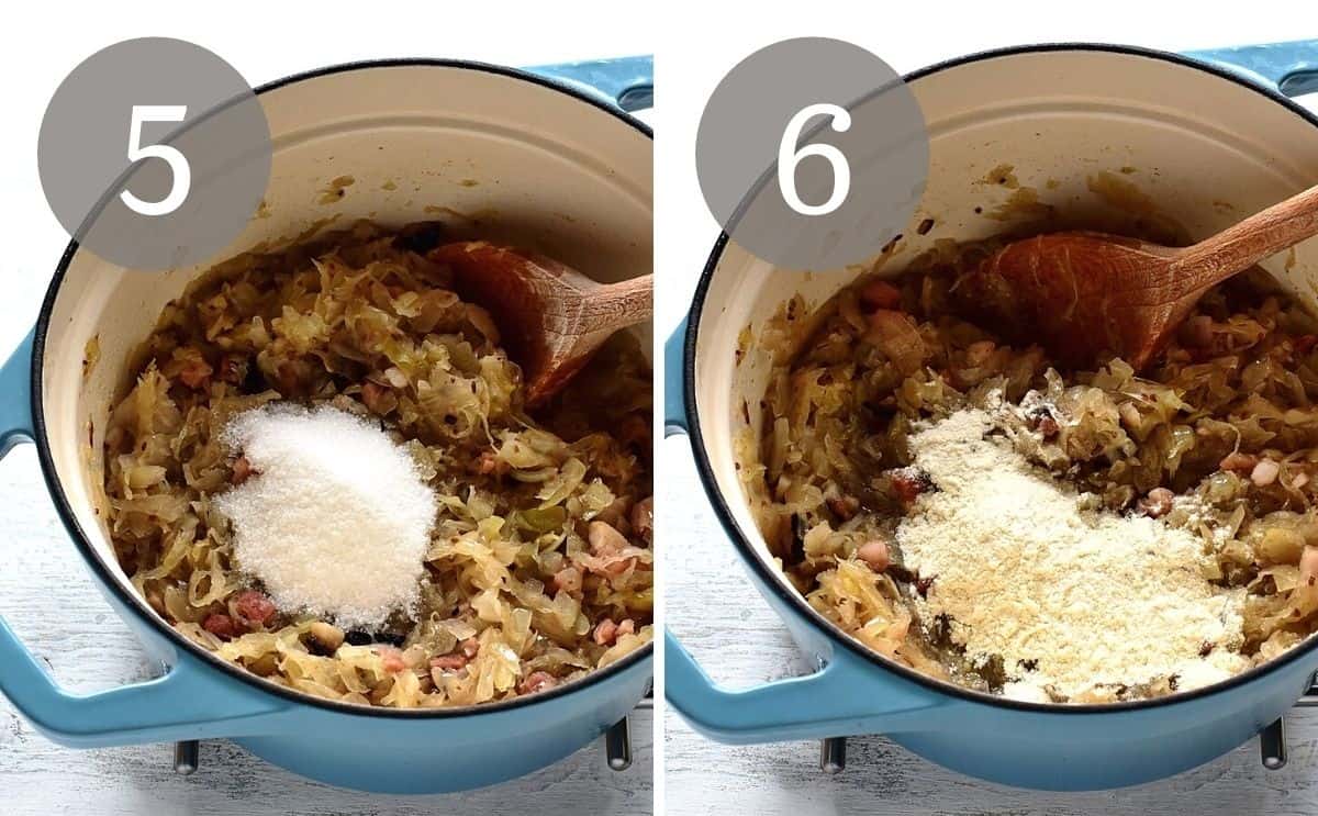 making braised sauerkraut