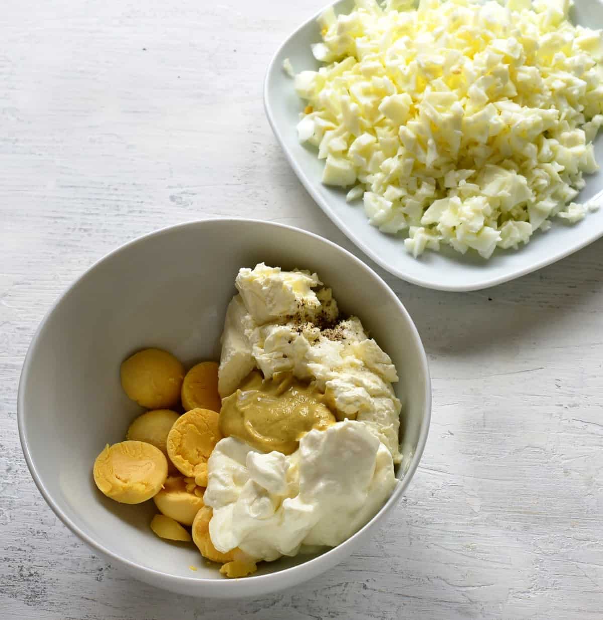 making egg salad