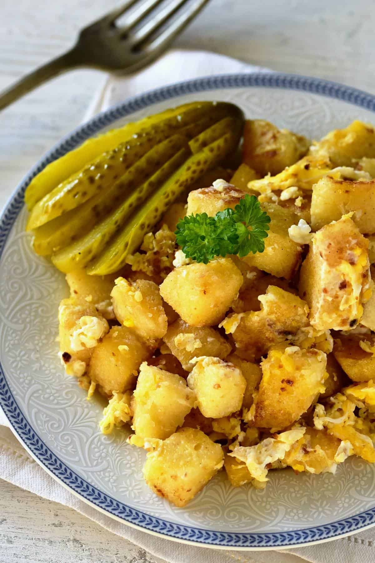 knedlíky s vejci dumplings with eggs