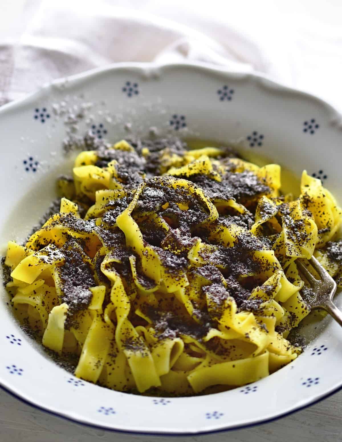 Czech noodles with poppy seeds