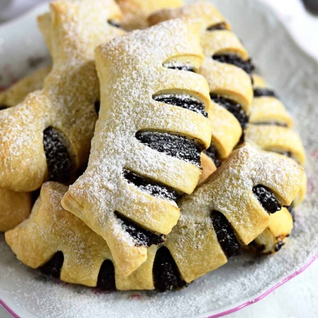 Puff Pastry with Poppy Seed Filling Czech Hřebeny Cook Like Czechs