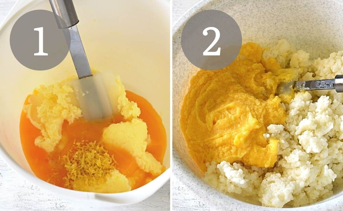 making rýžový nákyp rice pudding