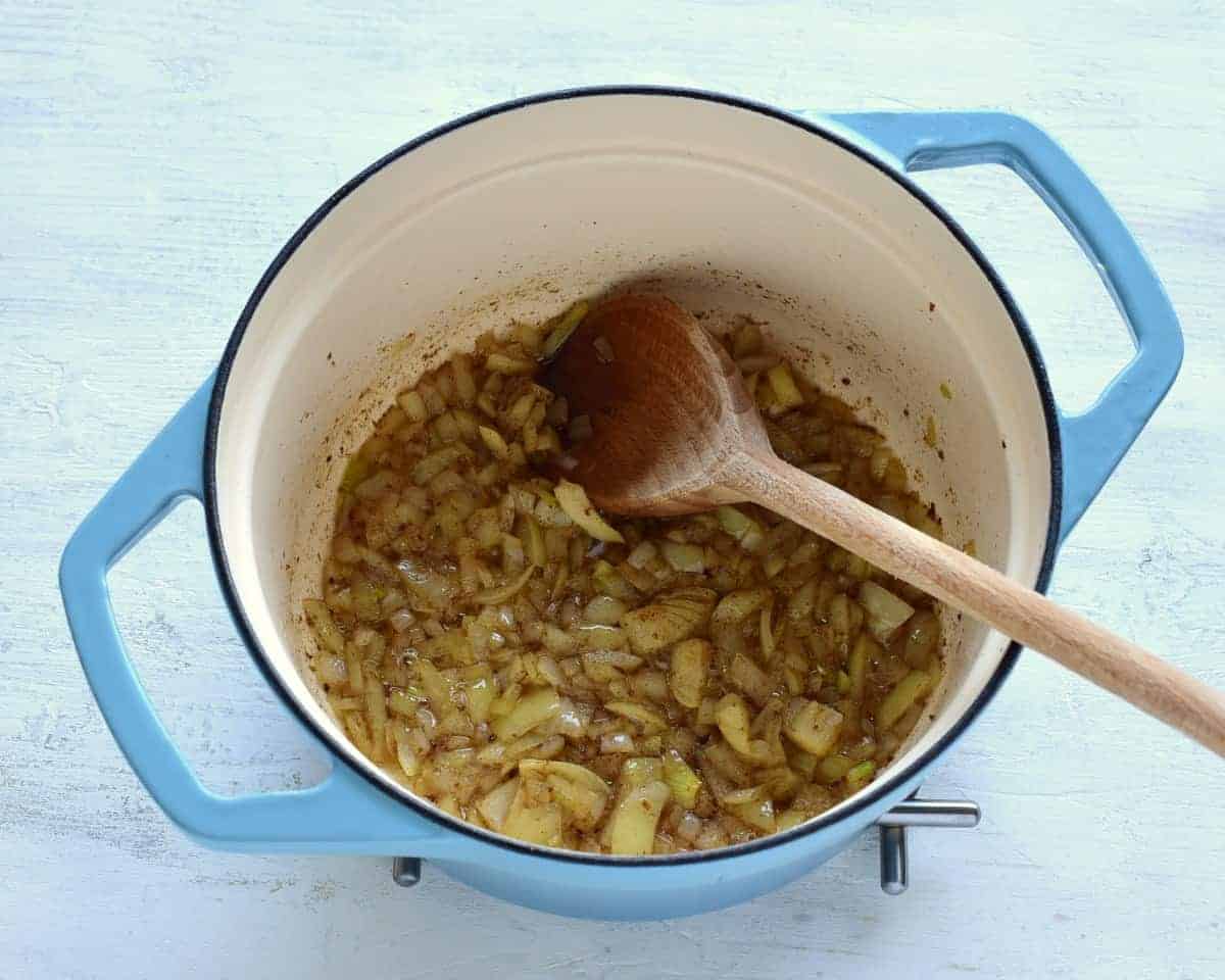 sautéing onion