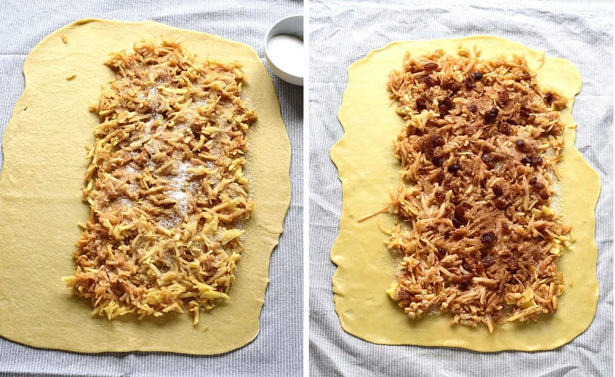 making strudel dough
