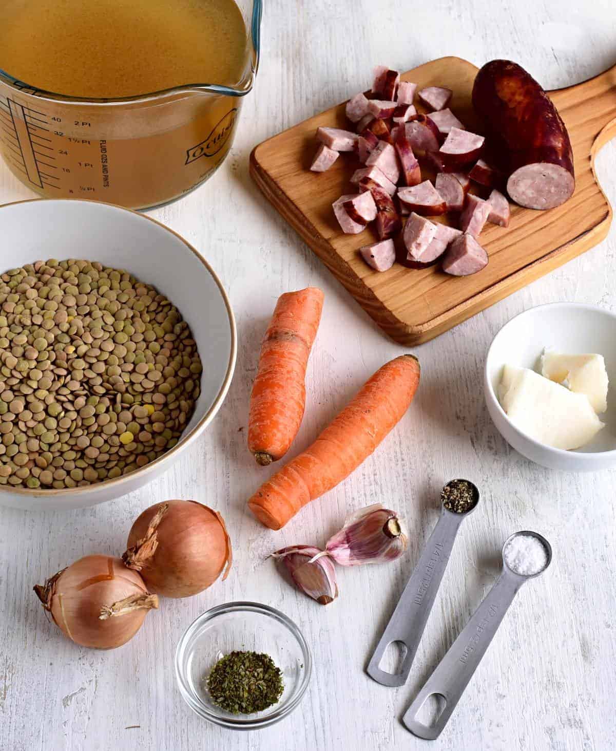 lentil soup ingredients