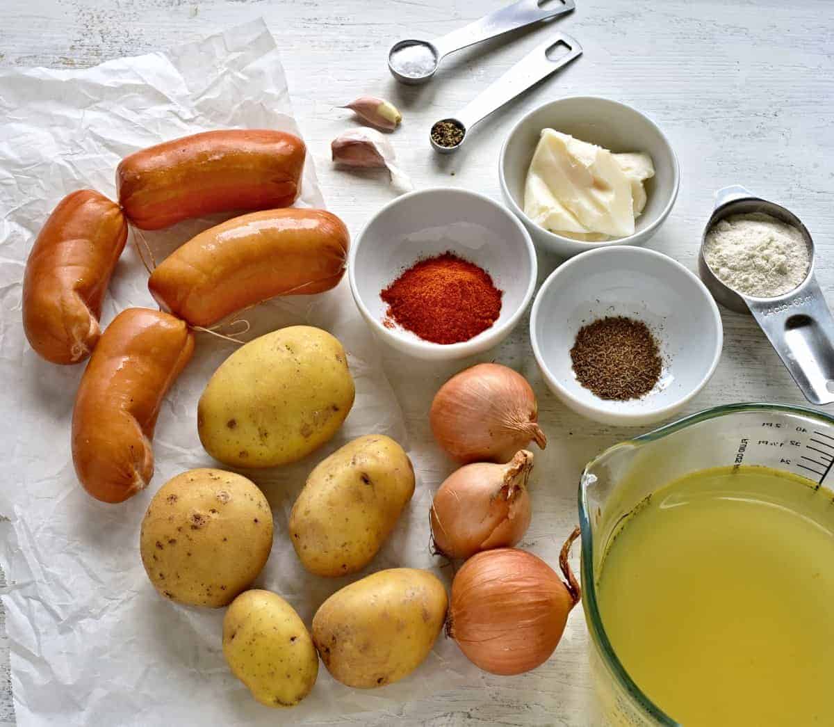 czech sausage goulash ingredients