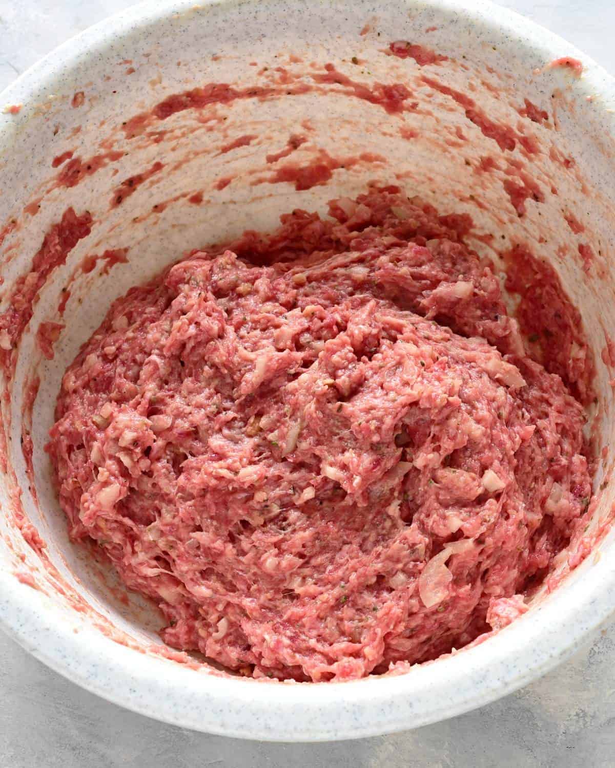 meat mixture for czech sekaná meatloaf