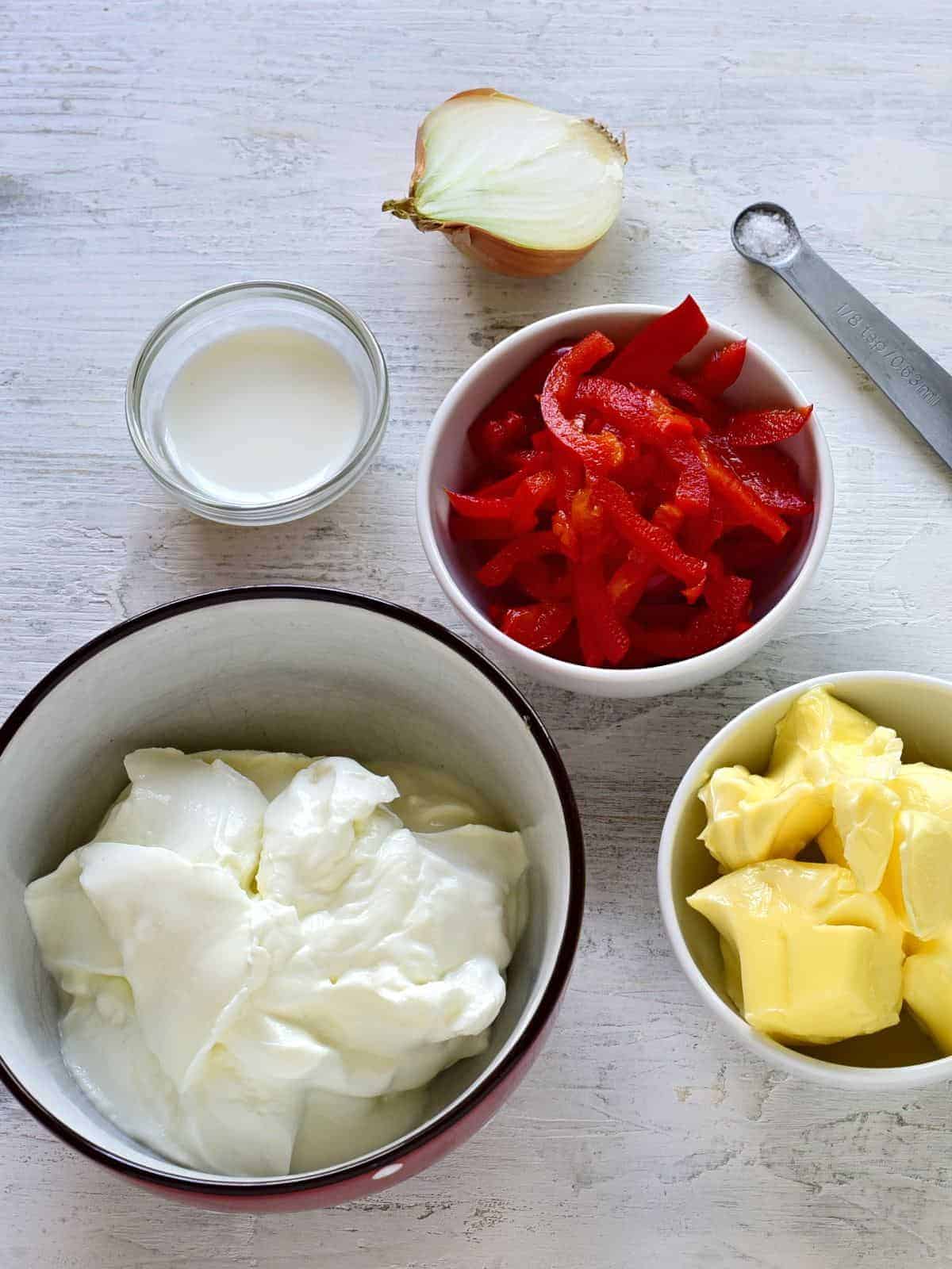 cream cheese red pepper spread ingredients