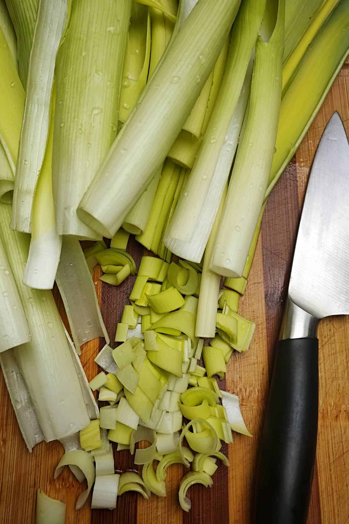 leek cut into small pieces