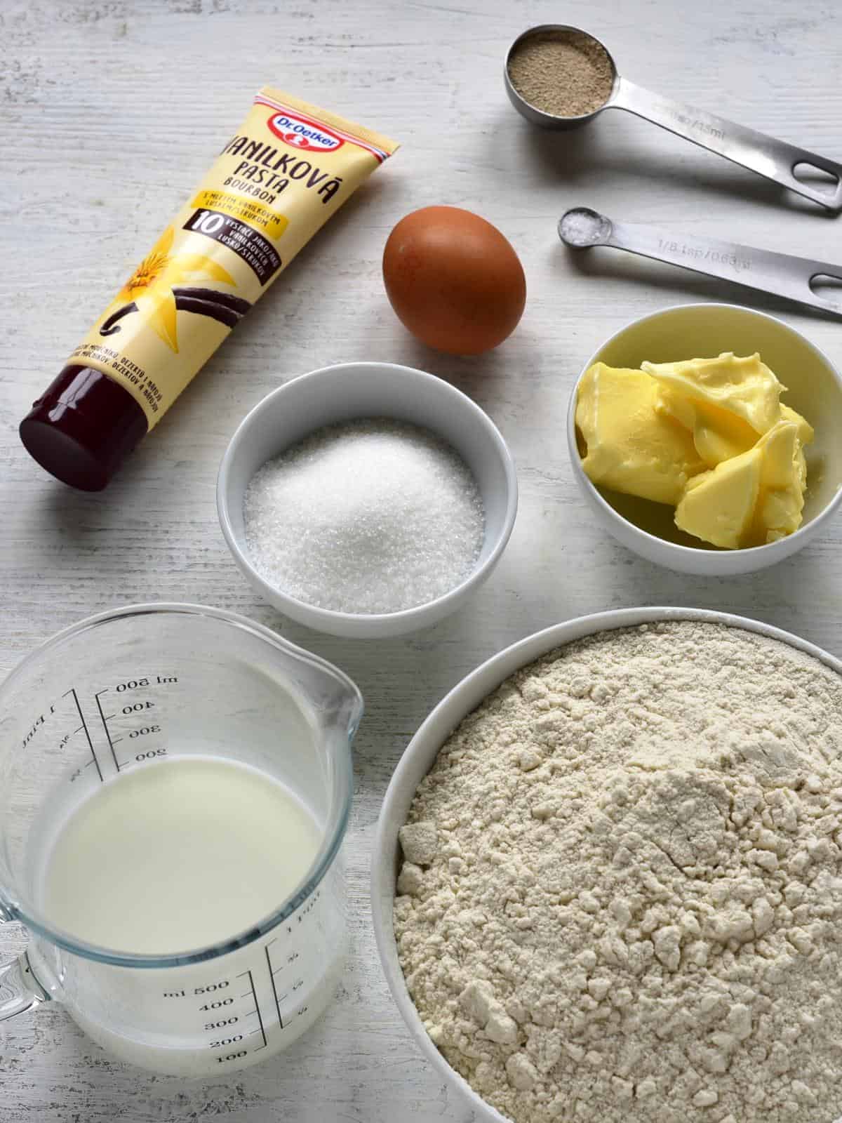 indredients yeast dough