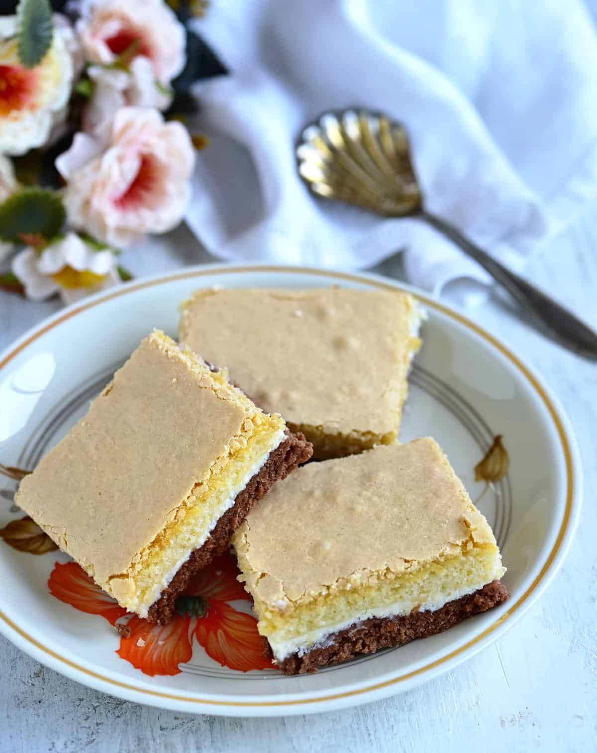 three layer sheet cake