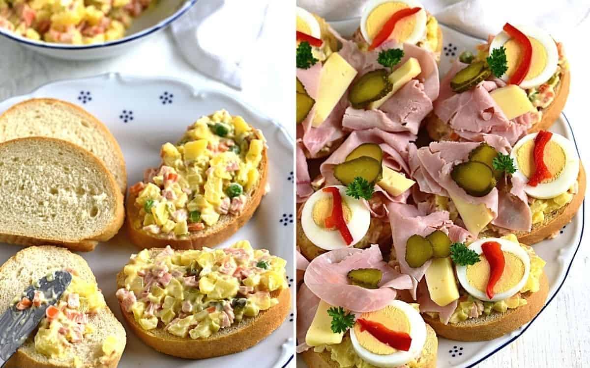 czech vlassky salat chlebicky open-faced sandwich