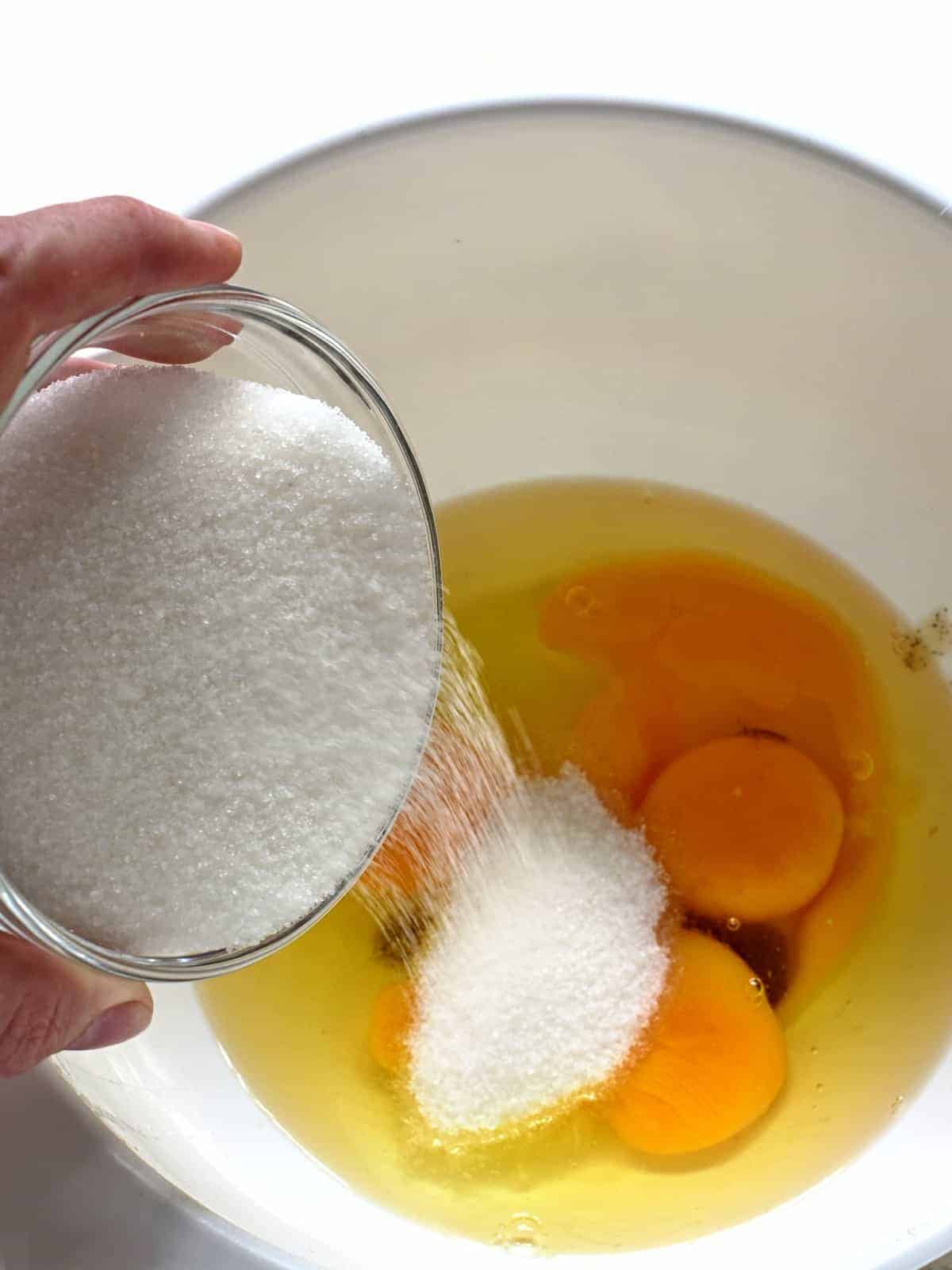 making strawbery coffee cake