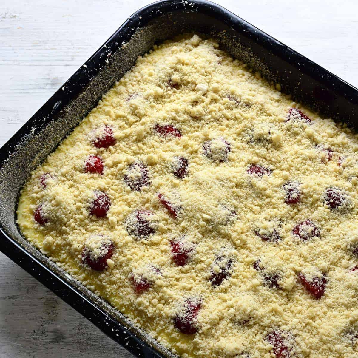 coffee cake before baking