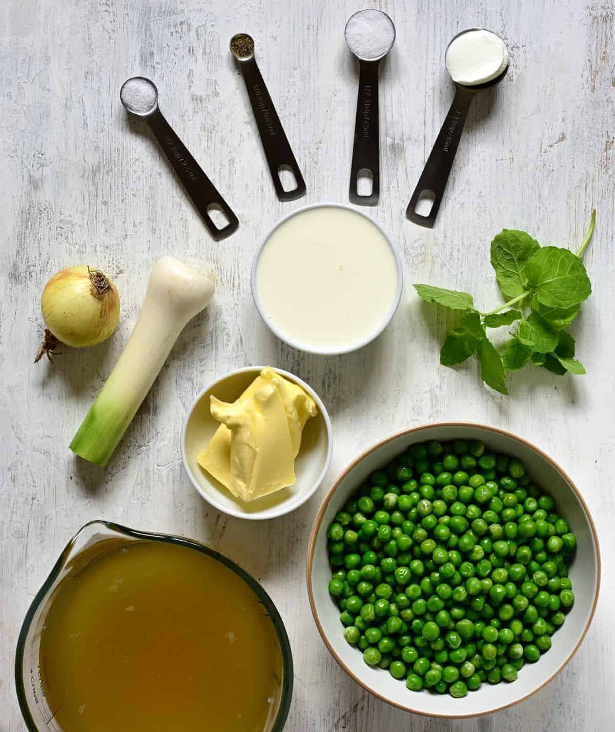 frozen pea soup ingredients.