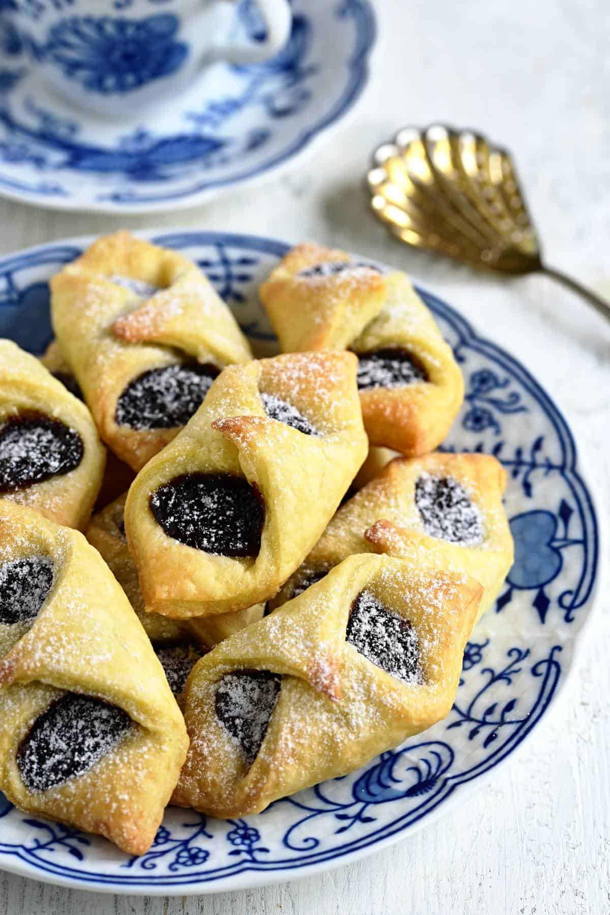 Czech kolacky cookies served on a plate