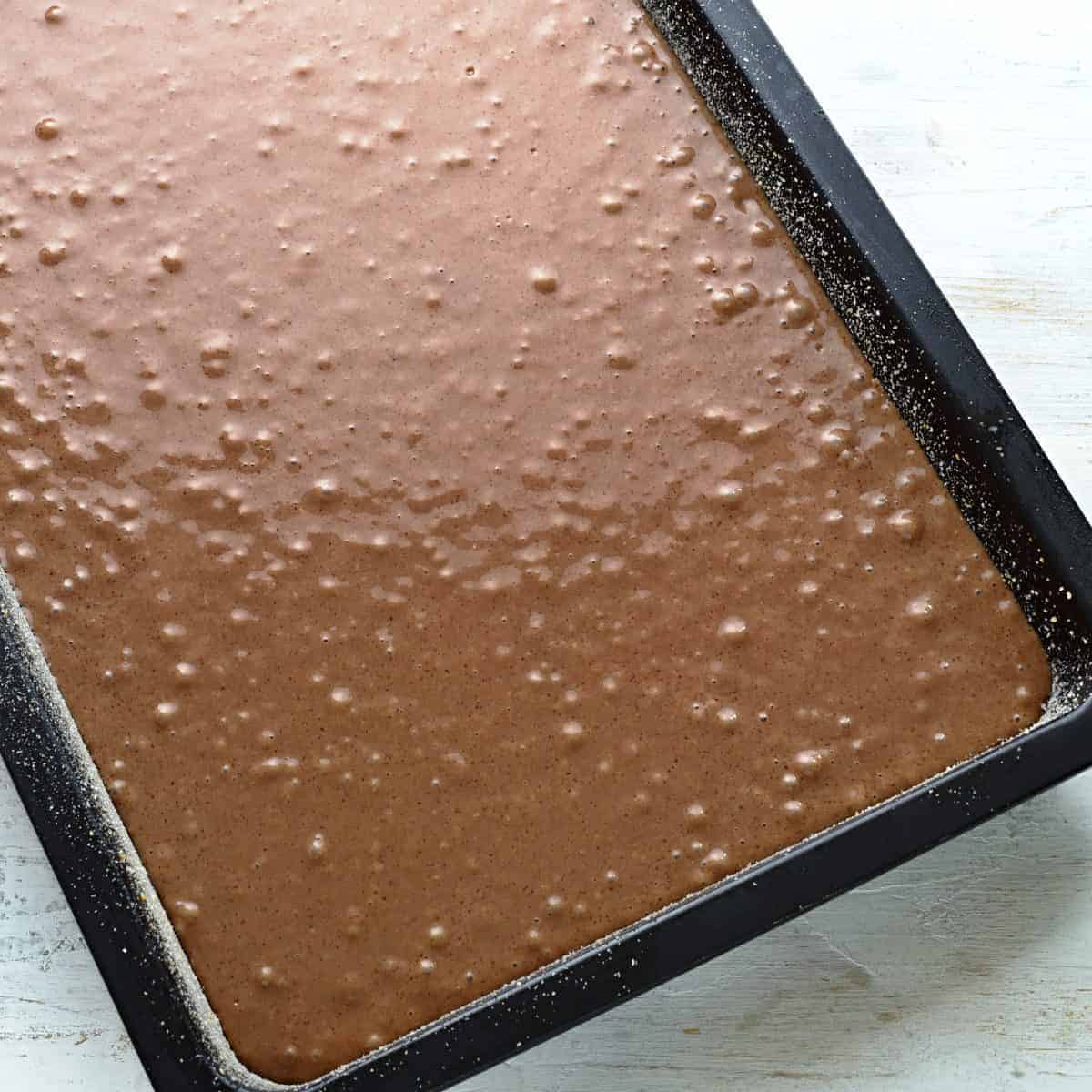 Making buttermilk cake.