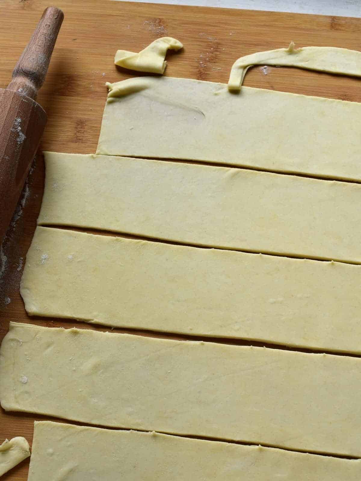 making kolacky cookies - rolled-out dough