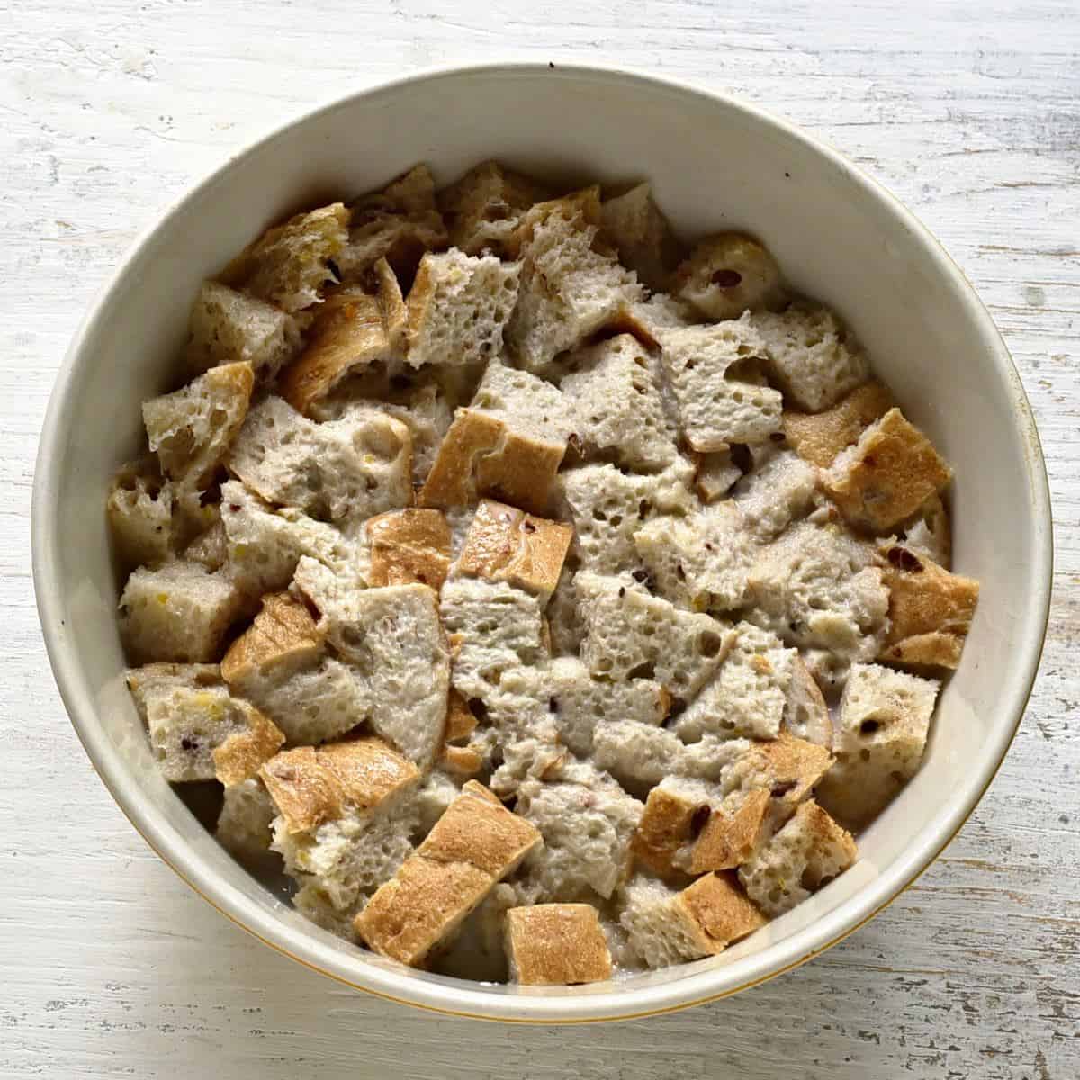 soaked white bread
