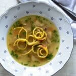Czech celestýnské soup noodles recipe.