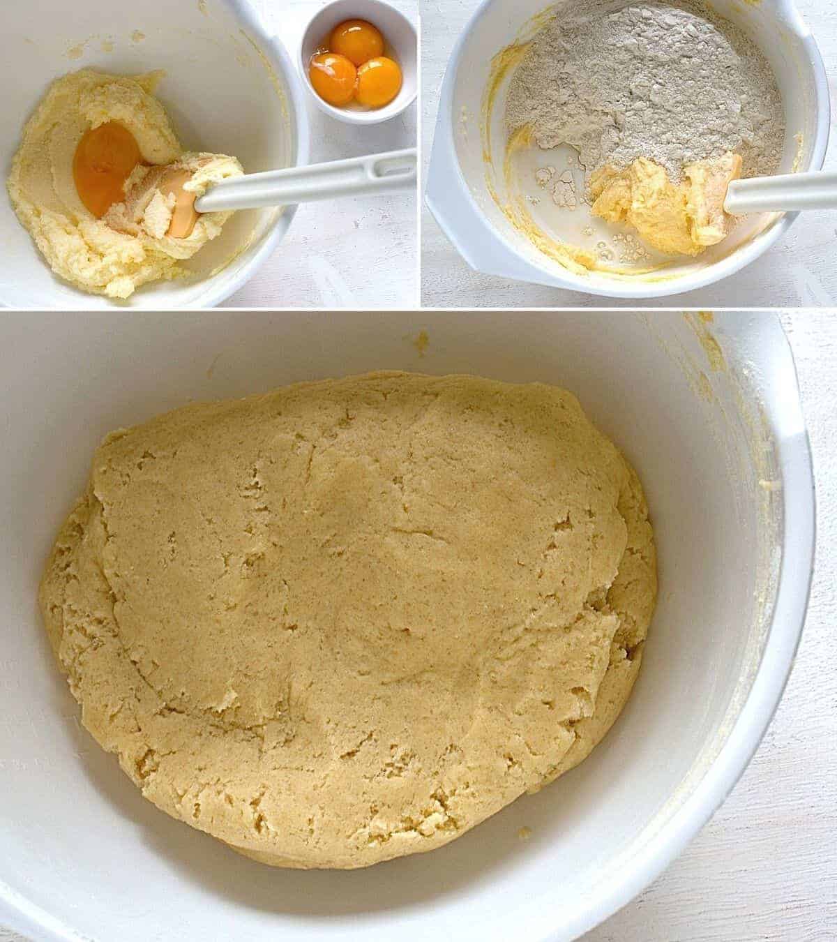 Making pie crust.