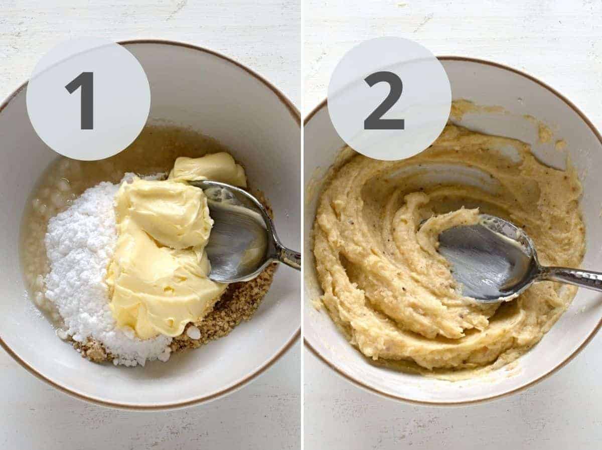 Making buttercream filling.