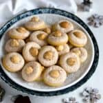 Sugar cookies with meringue topping on top.