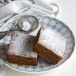Sliced zucchini spice cake.
