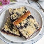 Blueberry yeast coffee cake.