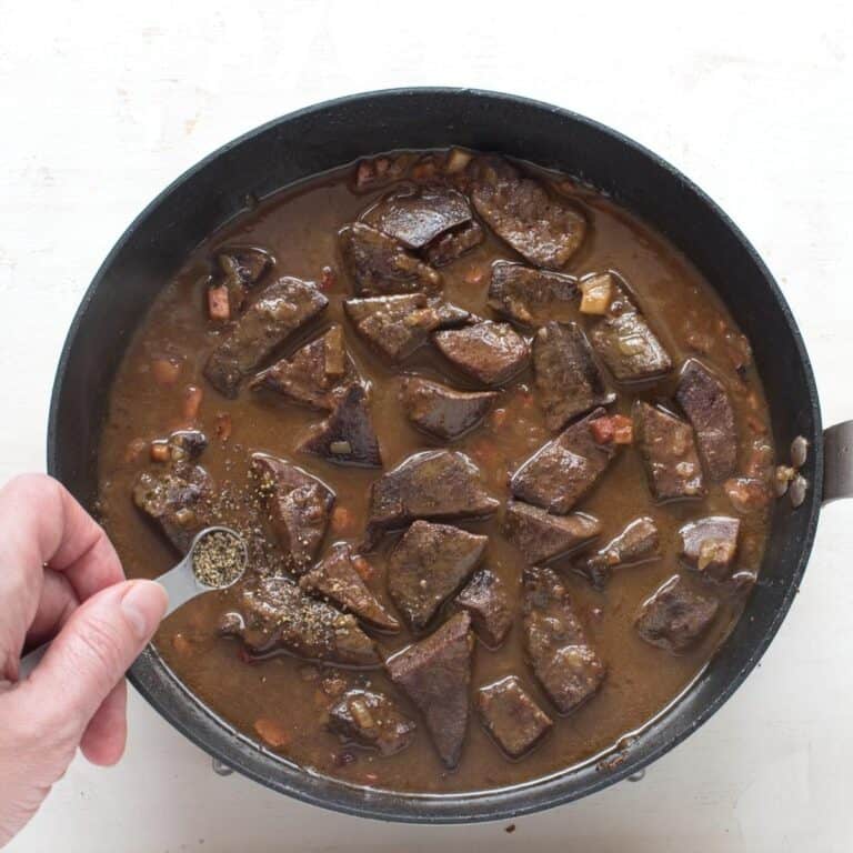 Pork Liver with Gravy (Onion and Bacon Included)