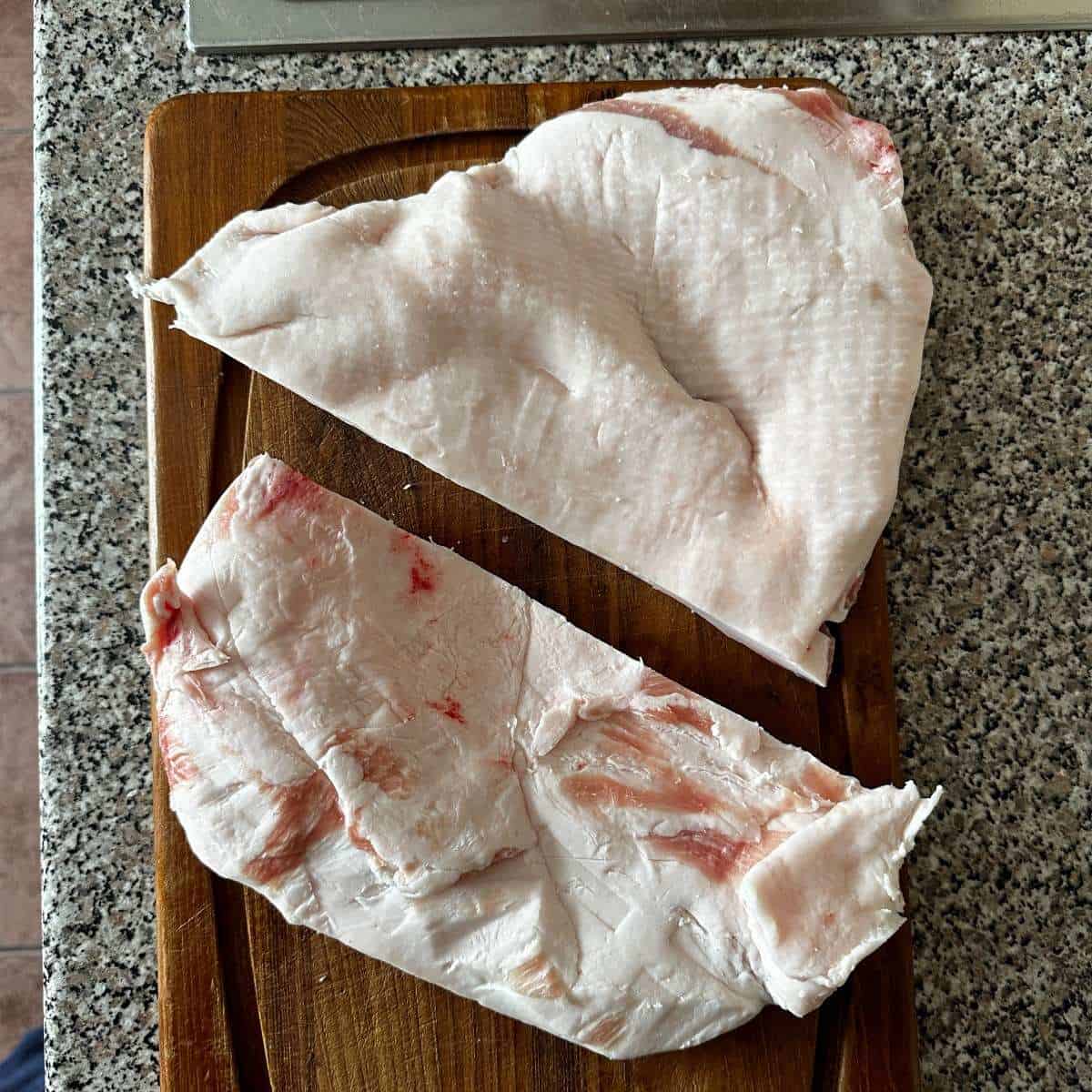 Pork back fat.
