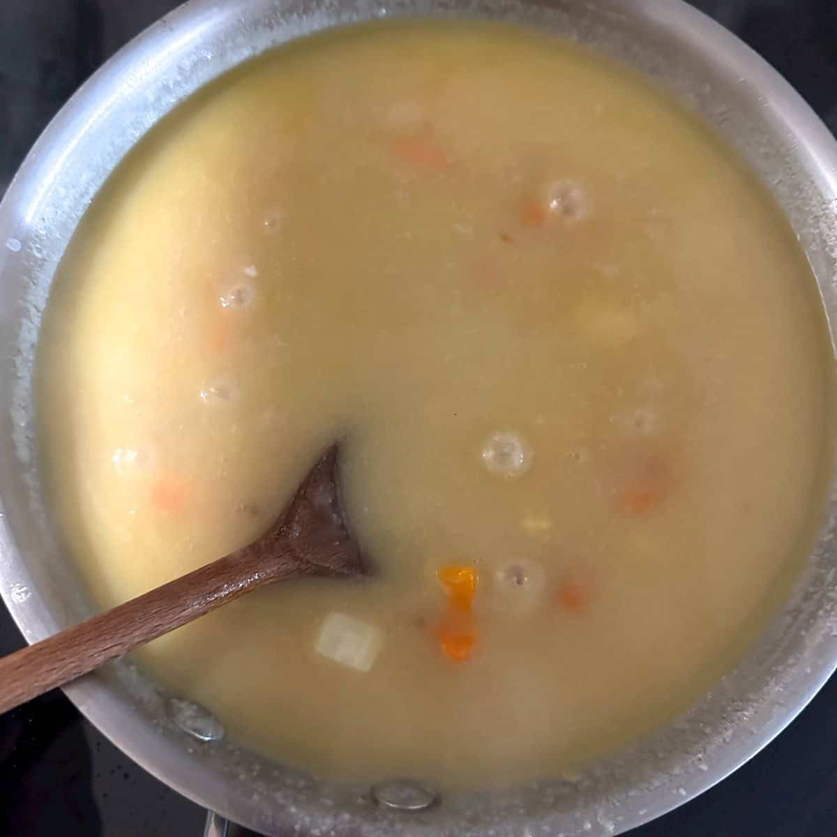 Roux diluted with fish broth.