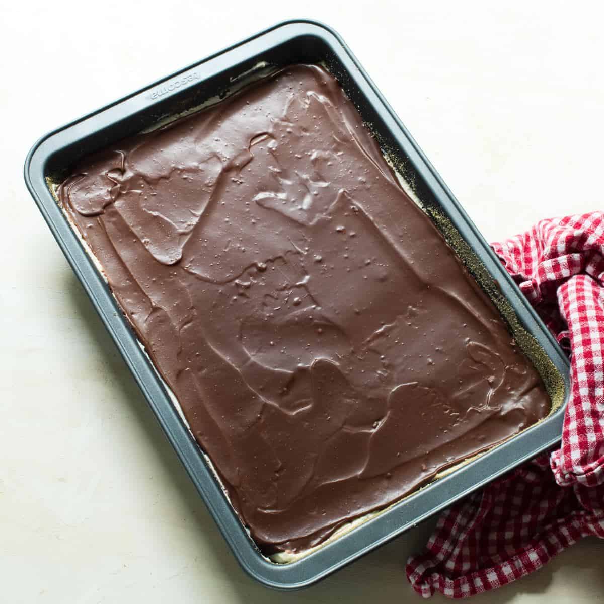 Finished Míša řezy in a baking pan.